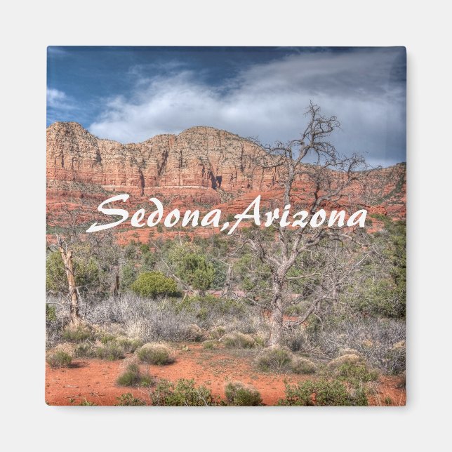 Aimant Sedona Arizona paysage rocheux rouge (Devant)