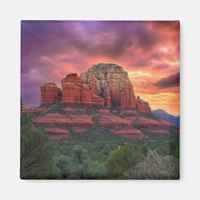 Aimant Sedona Arizona Red Rocks Nature Beau coucher de so (Devant)
