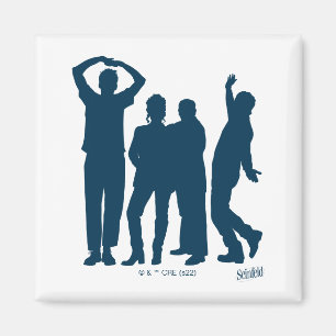 Aimant Seinfeld Graphique de silhouette de groupe