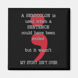 Aimant Semicolon Prévention du suicide Sensibilisation Mo