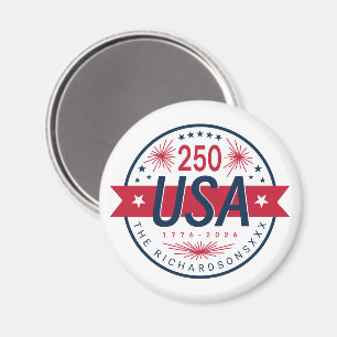 Aimant Semiquincentenaire des États-Unis 250e anniversair