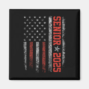 Aimant Senior Year 2025 American Flag Usa Graduation Cl O