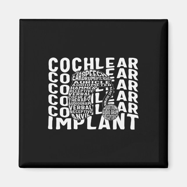 Aimant Sensibilisation à la perte auditive Implant cochlé (Devant)