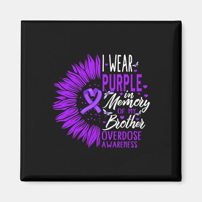 Aimant Sensibilisation À La Surdose De Drogue En Mémoire  (Devant)