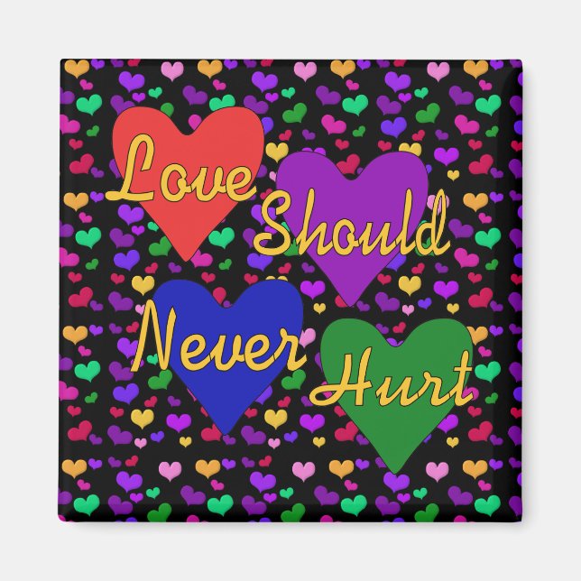 Aimant Sensibilisation à la violence domestique (Devant)