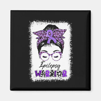 Aimant Sensibilisation à l'épilepsie Messy Bun Guerrier L