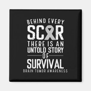 Aimant Sensibilisation au cancer du cerveau Survivant Gri