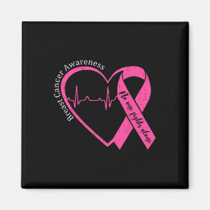 Aimant Sensibilisation au cancer du sein Coeur Pink Ribbo