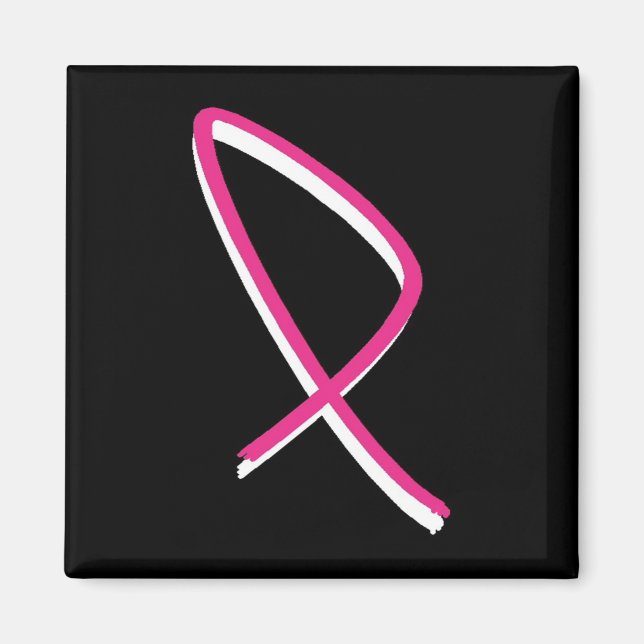 Aimant Sensibilisation au cancer du sein Ruban rose I (Devant)