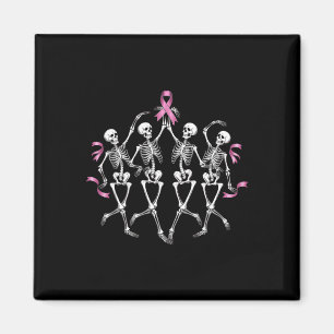 Aimant Sensibilisation au cancer du sein Squelette Danser