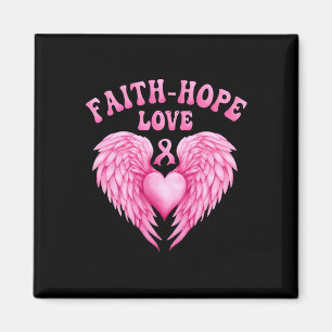 Aimant Sensibilisation au cancer Faith-hope Ribbon Combat