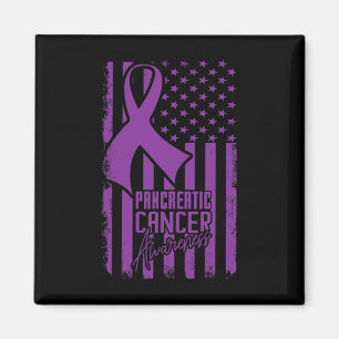 Aimant Sensibilisation au cancer pancréatique Drapeau amé