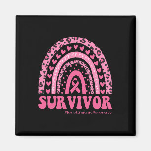 Aimant Sensibilisation au cancer Pink Arc-en-ciel Cancer