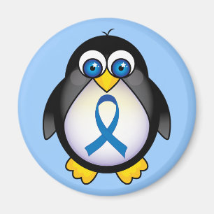 Aimant Sensibilisation au ruban bleu de pingouin