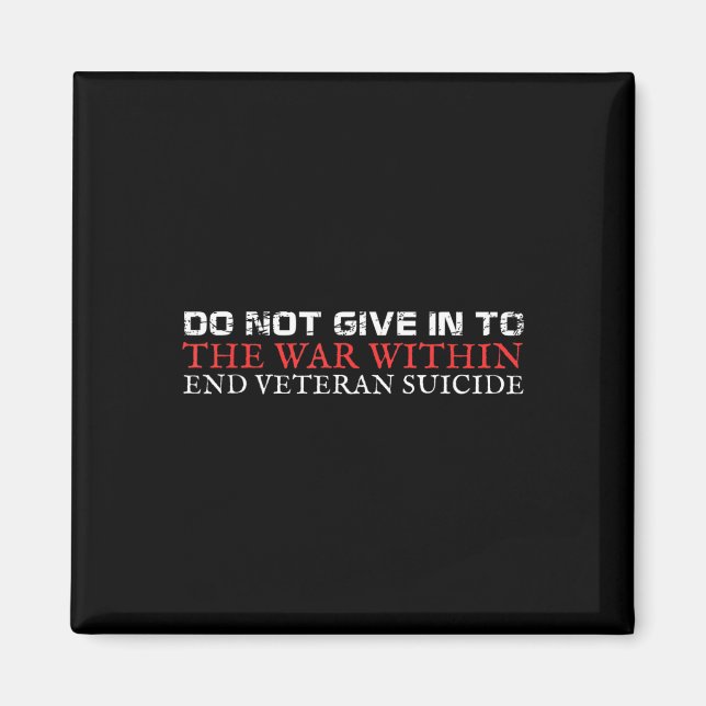 Aimant Sensibilisation au suicide chez les vétérans (Devant)