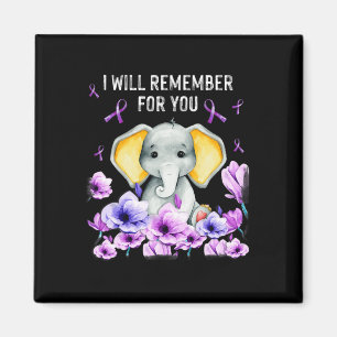 Aimant Sensibilisation Joli Eléphant Je Me Souviendrai De