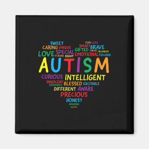Aimant Sensibilisation sur l'autisme Autisme Coeur Autism