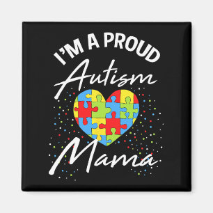 Aimant Sensibilisation sur l'autisme Fier Maman Puzzle Co