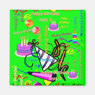 Aimant sept, 1 anniversaire de enfant