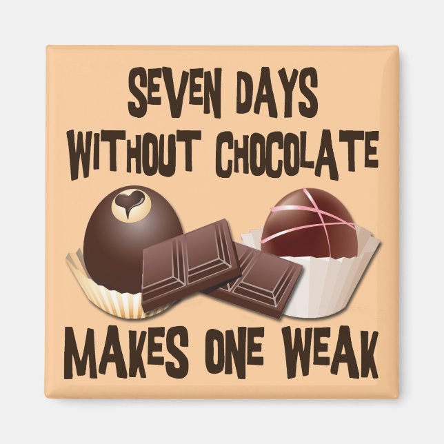 AIMANT SEPT JOURS SANS CHOCOLAT (Devant)