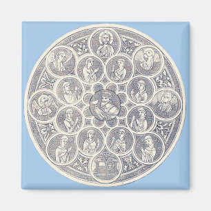 Aimant Sept vertus et Jésus-Christ
