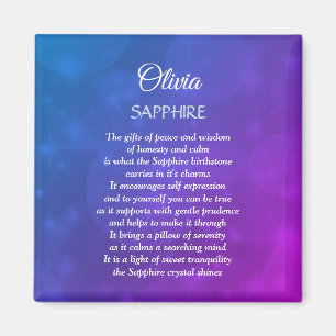 Aimant Septembre Birthstone Sapphire conception