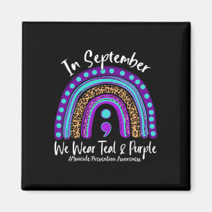 Aimant Septembre Nous Portons Turquoise Et Violet Suicide