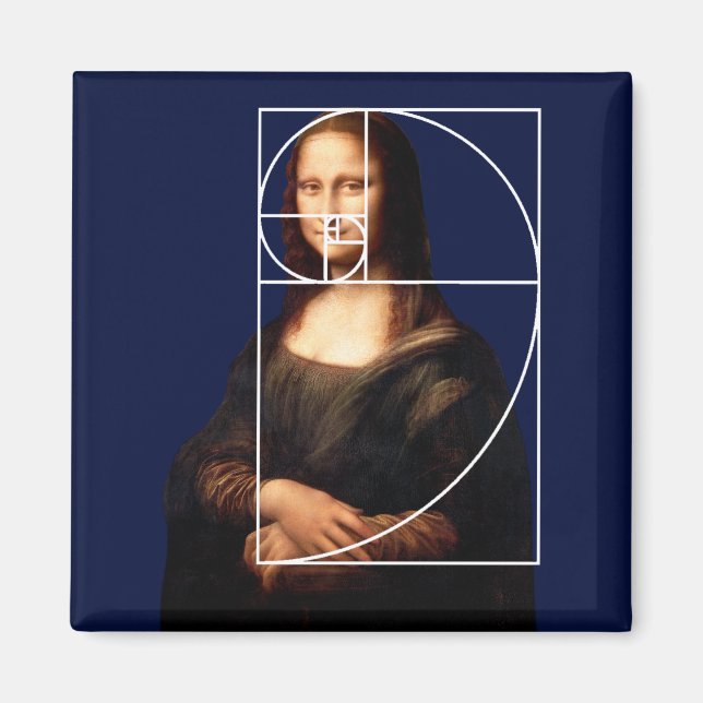 Aimant Séquence Leonardo da Vinci Mona Lisa Fibonacci (Devant)