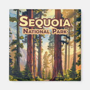 Aimant Sequoia National Park California Tree Retro