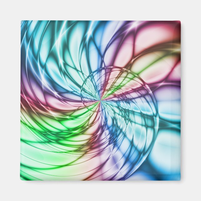 Aimant Serendipité | Multicolor Fractal Art (Devant)