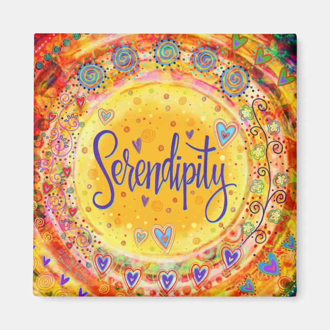 Aimant Serendipity Amusants Branché Inspirivity ONE WORD  (Devant)