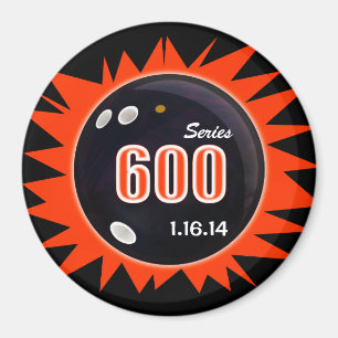 Aimant Série 600 en Ligue Bowling, Black Ball & Red,