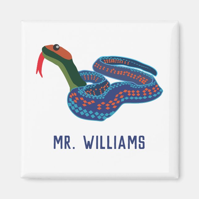 Aimant Serpent à jarre à facettes rouges de Californie Pe (Devant)