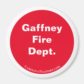 Aimant Service d'incendie de Gaffney Rouge/Blanc