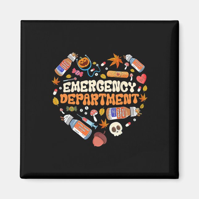 Aimant Service D'Urgence Soins Infirmiers Coeur Automne A (Devant)