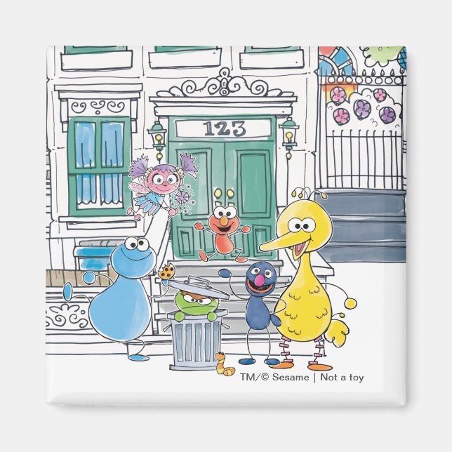 Aimant Sesame Pals Doodley Graphisme (Devant)