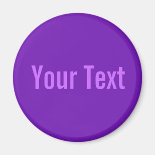 Aimant SEULEMENT COULEUR/pourpre + votre texte