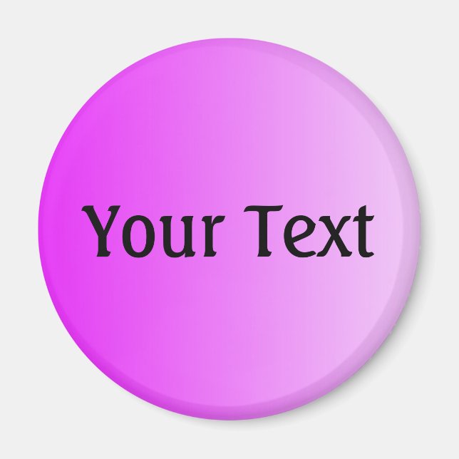 Aimant SEULEMENT dégradés de couleur rose + votre texte (Devant)