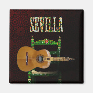 Aimant SÉVILLE. Guitare flamande avec Girouette de