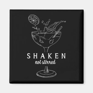 Aimant Shaken Martinis Boire Alcool Drôle Bartender