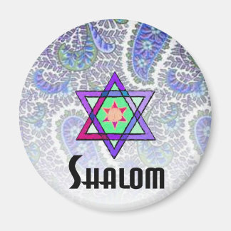 Aimant Shalom Paisley bleu
