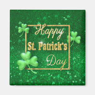 Aimant Shamrock d'or de la Saint-Patrick