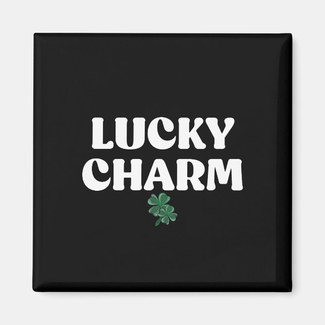 Aimant Shamrock Leprechaun Lucky Charm St. Patrick's Day (Devant)