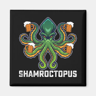 Aimant Shamroctopus Amoureux des Pieuvres Fête de la Sain