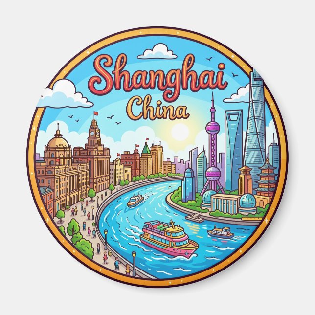 Aimant Shanghai, Chine Chine (Devant)