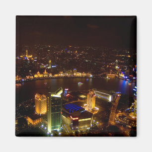 Aimant Shanghai Chine magnifique ligne d'horizon avec mod