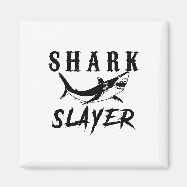 Aimant Shark Slayer Shark Fishing And Salt Water Anglers  (Devant)