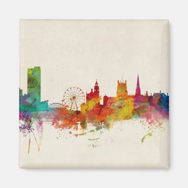 Aimant Sheffield England Skyline (Devant)