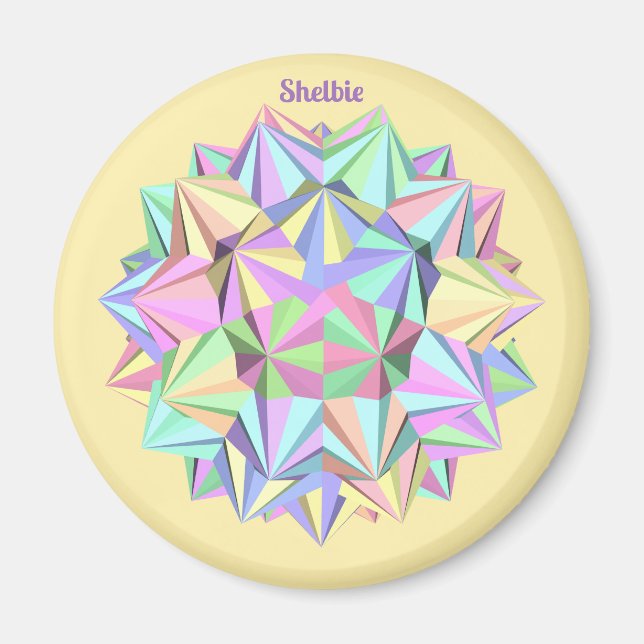 AIMANT SHELBIE ~ POLYHEDRA ~ PASTEL~ (Devant)