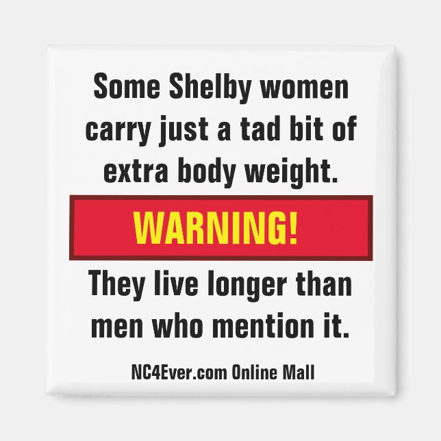Aimant Shelby femmes fun (Devant)